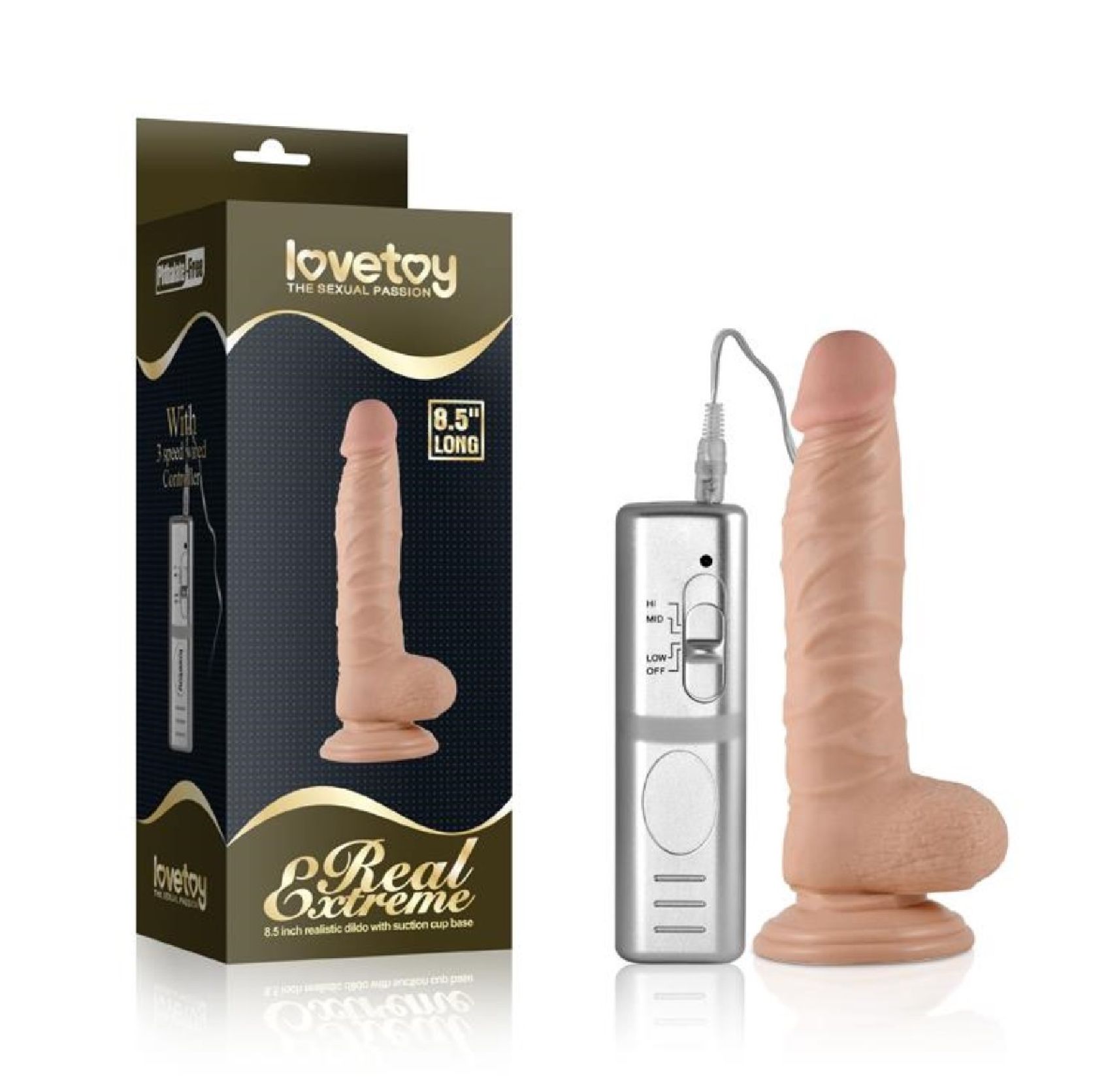 Real Extreme realističan vibrator sa testisima od PVC-a — 350041-1